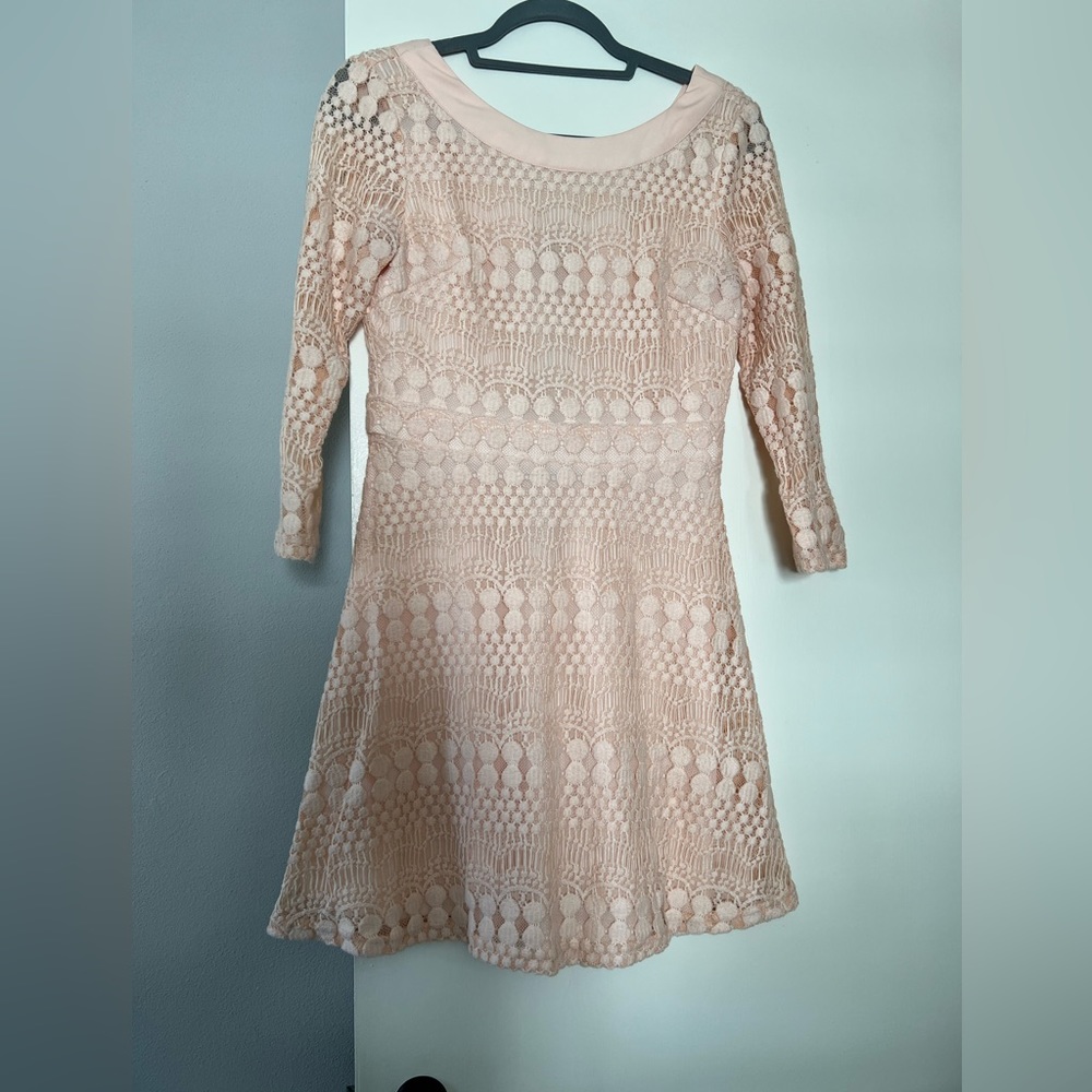 Floral Lace 3/4 Sleeve Dress